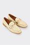 Beige Leather Women's Casual Shoes - 2