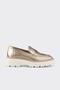 Gold Leather Women's Casual Shoes