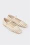 Beige Leather Women's Casual Shoes - 2