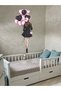 Valentine's Day Store, Young Girl's Room Pink, Black Heart Balloon Girl, Wall Sticker