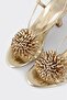Gold Women's Heeled Sandals - 4