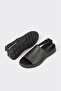Black Leather Women's Sports Sandals - 3