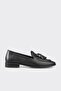 Black Leather Women's Casual Shoes