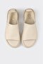 Ecru Leather Women's Sports Sandals - 4