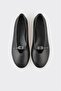 Black Leather Women's Casual Shoes - 4