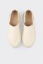 Beige Leather Women's Sports Shoes - 4