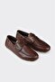 Brown Leather Men's Casual Shoes - 2