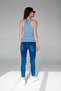 Women's Blue Striped Ribbed Halter Neck Sleeveless Undershirt - 8