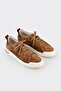 Tan Leather Men's Sports Shoes - 2
