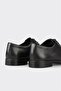 Black Leather Men's Casual Shoes - 5