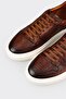 Tan Leather Men's Sports Shoes - 5