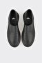 Black Leather Women's Sports Shoes - 4