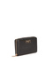 Women's Black Printed Patterned Faux Leather Zipper Wallet-06Pc25Y601-P S - 6