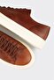 Tan Leather Men's Sports Shoes - 5