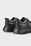Black Leather Men's Sports Shoes - 5