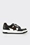 Black Leather Women's Sports Shoes