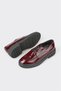 Burgundy Leather Women's Casual Shoes - 3