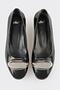 Black Leather Women's Casual Ballerinas - 4