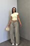 Pale Green Wide Leg Women's Trousers Mg1982 - 5
