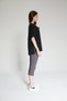 Black Women's Cotton Slit Oversize T-shirt - Nors - 4