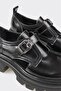 Black Leather Women's Casual Shoes 24Y - 5