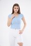 Blue Crop Women's T-shirt - Skinny Fit - Citcit