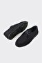 Navy Blue Leather Men's Casual Shoes - 3