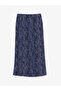 Patterned Women's Skirt with Elastic Waist - 6
