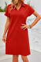Women's Short Sleeve V Neck Wrap Dress - 6