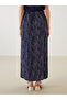 Patterned Women's Skirt with Elastic Waist - 4