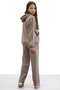 Brown Girl's Stone Detailed 2 Piece Set 21182 - 5