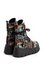 Desire boots, black smooth leather with patterns - 3