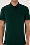 Men's Slim Fit Polo Neck Dark Green Basic T-Shirt 50298041-Vr079 - 6