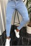 Men's Slim Fit Comfortable Fit Denim Jeans Ice Blue - 3