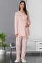Women's Powder Long Sleeve Lace Detailed Maternity Maternity Pajama Set - 2