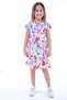 3 Pieces Summer Printed Lycra Girl's 3-Piece Dress - 7