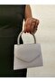 Women's Satin Silver Evening Dress Clutch Night Chain Wedding Bag - 2