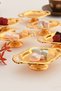 Viola's Gold Set of 6 Sugar Bowl Turkish Delight Bowl Snack Bowl Coffee Side Serving Bowl Decorative Bowl with Handles