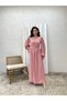 Hijab Powder Muslin Gathered Waist Dress - 5