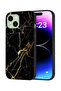 غطاء حماية لجهاز Apple iPhone 15 من الرخام المتصدع