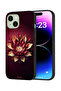 Apple iPhone 15 Protective Case Cover Flower Abstract Design