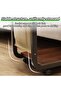C Shaped End Table, Side Table with Metal Frame, End Table TV Tray, Sofa Table WIth Rolling Casters, - 5