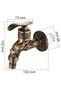 Carved Wall Mount Zinc Alloy Antique Bronze Bibcock Decorative Outdoor Garden Washing Machine Fau... - 7