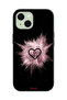 Apple iPhone 15 Plus Protective Case Cover Heart On Glitters - 2
