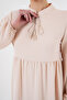 Women's Long Hijab Dress 1002 - Cream - 3