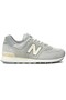 574 Unisex Gray Leather Sneaker Daily Genuine Leather Sports Shoes Gray