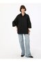 Wide Cuff Detailed Blouse / Shirt - Black - Benin - 2