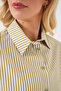 Women's Striped Oversize Shirt 20332 - Çağla - 5