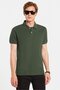 Men's Slim Fit Slim Fit 100% Cotton Green Polo Neck T-Shirt - 2