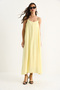 Women's Lemon Yellow Rope Strap Lined Flowy Comfortable Summer Dress 5247 60281074 - 2